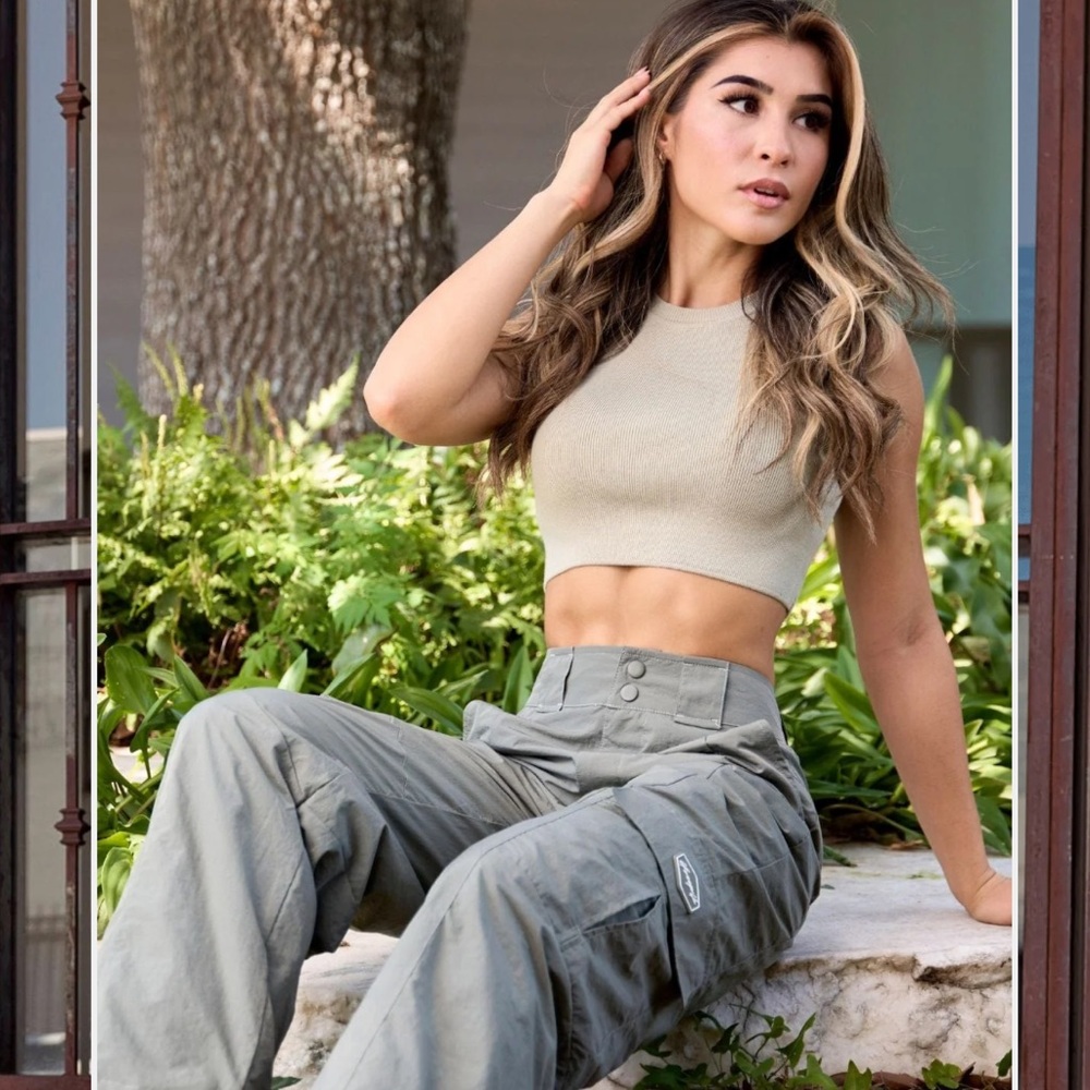 Knit Tank Top in Matcha